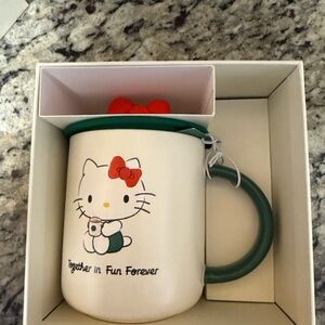 Starbucks Hello Kitty Mug with Red and Green Accents